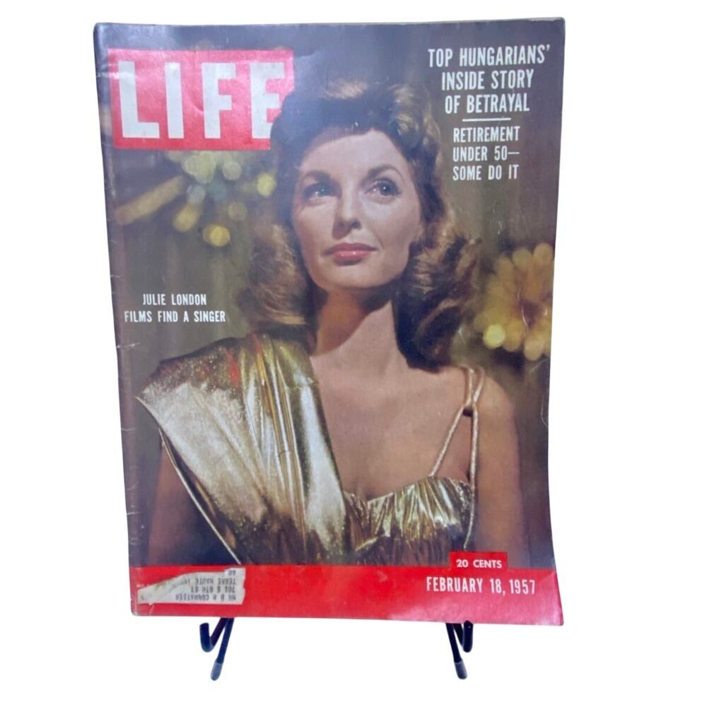 LIFE Magazine February 18, 1957 Julie London Cover Hungary Revolt, Atomic Energy